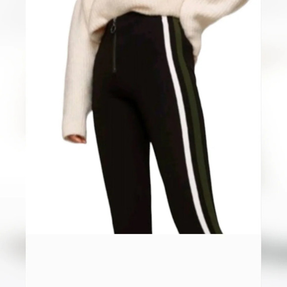 ZARA Black/striped stretch skinny pants. Size small - Picture 3 of 10